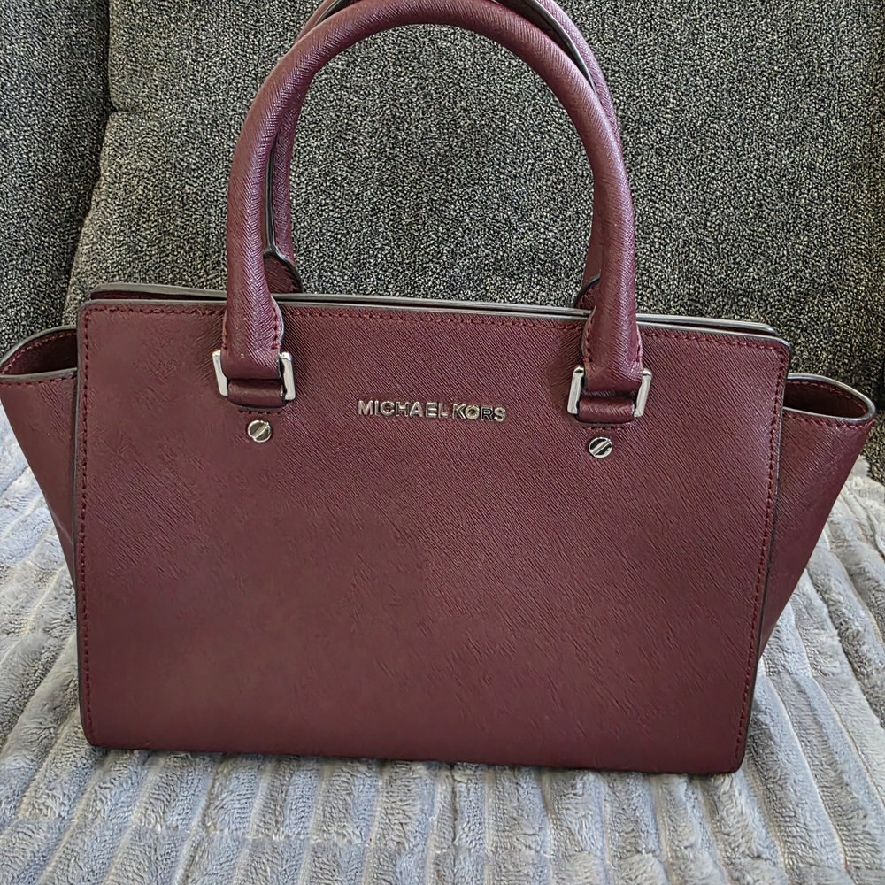 Michael Kors Maroon Satchel